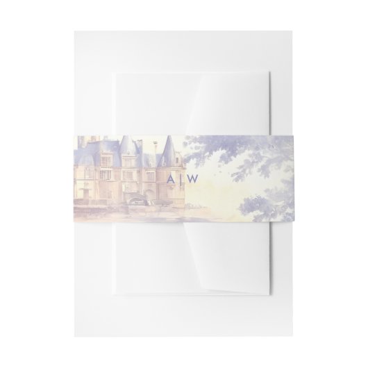 Toile de jouy uitnodigingen wikkel (Voorkant Voorbeeld)