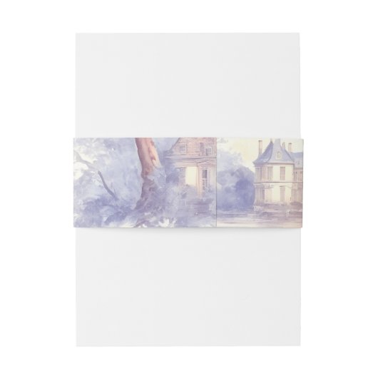 Toile de jouy uitnodigingen wikkel (Achterkant Voorbeeld)