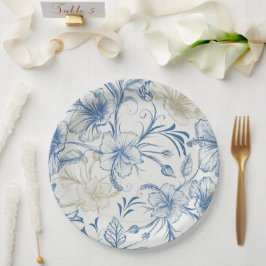 Toile-De-Jouy Vintage Frans Huwelijkspatroon Papieren Bordje