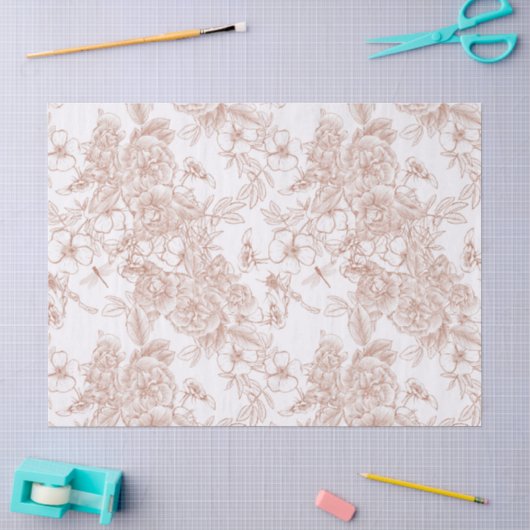 Toile-De-Jouy Vintage Frans Patroon Tissuepapier (Craft)
