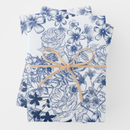 Toile-De-Jouy Vintage French Pattern Inpakpapier Vel