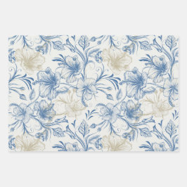 Toile-De-Jouy Vintage French Pattern Inpakpapier Vel