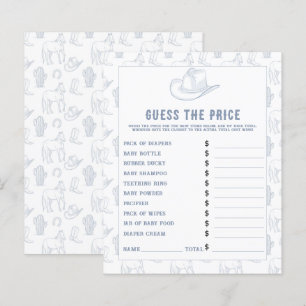 Toile De Jouy Western Baby shower Prijs Raden Spel
