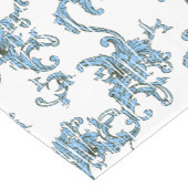 Toile de Joy. Floral. Blauw. Korte Tafelloper (Hoek)