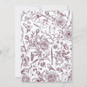 Toile De Joy Pruim Huwelijk Kaart (Achterkant)