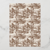 Toile de Romance Wedding Folie Uitnodiging (Achterkant)