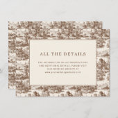 Toile de Romance Wedding Informatiekaartje (Voorkant / Achterkant)