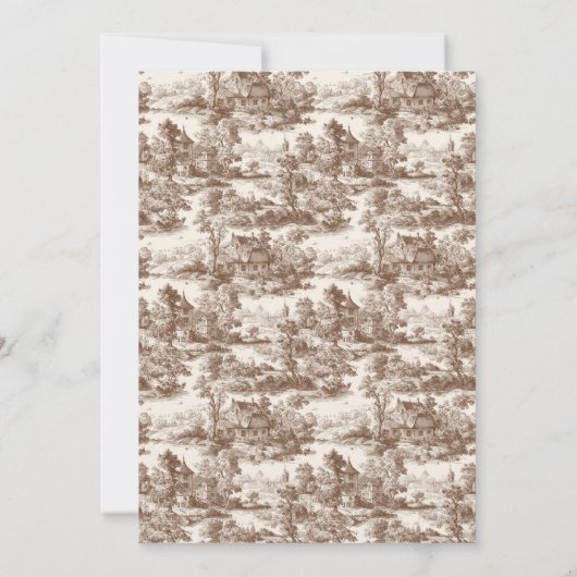 Toile de Romance Wedding Kaart (Achterkant)