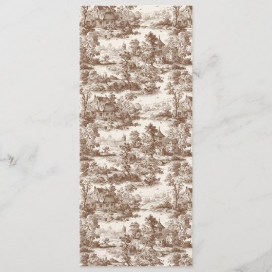 Toile de Romance Wedding Menu (Achterkant)