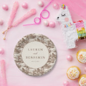 Toile de Romance Wedding Papieren Bordje (Feest)