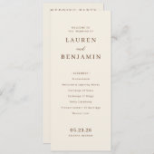 Toile de Romance Wedding Programmakaart (Voorkant / Achterkant)