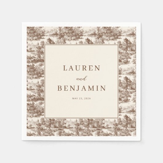 Toile de Romance Wedding Servet (Voorkant)