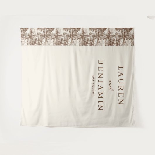 Toile de Romance Wedding Wandkleed (Voorkant (horizontaal))