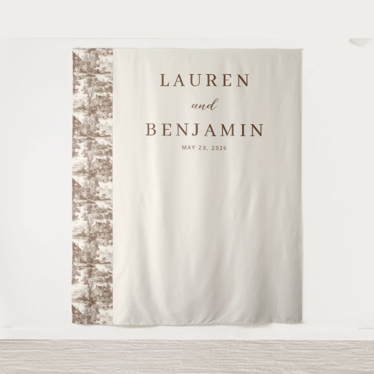 Toile de Romance Wedding Wandkleed (Voorkant)