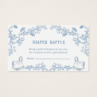 Toile Diaper Raffle Baby Shower Enclosure card Visitekaartje