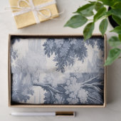 Toile du Jouy Blue Faux French  Tissuepapier (Geschenk)