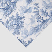 Toile du Jouy Blue Faux French  Tissuepapier (Detail)