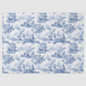 Toile du Jouy Blue Faux French  Tissuepapier (Voorkant)
