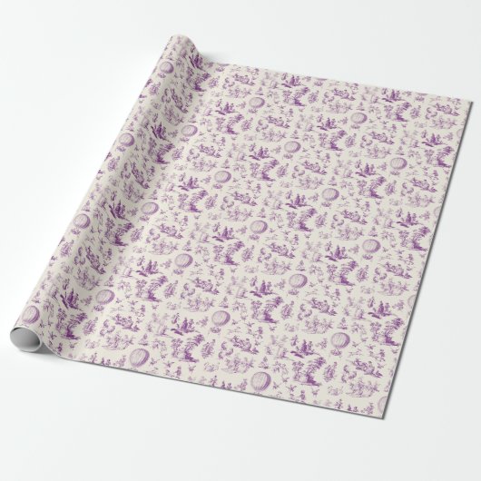 Toile du jouy wrapping paper cadeaupapier (Uitgerold)