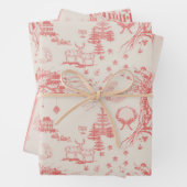 Toile Du Jouy Wrapping Paper Flat Sheet Set 3 (In situ)