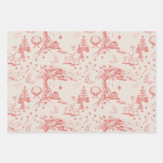 Toile Du Jouy Wrapping Paper Flat Sheet Set 3 (Voorkant)