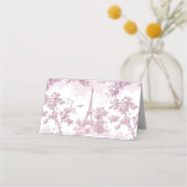 Toile Dusty roze French Bow vrijgezellenfeest Plaatskaartje (Achterkant)