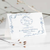 Toile Elegant lijst schommelpaard Bedankt Kaart