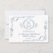 Toile Elegant lijst Teddybeer Bedankt (Voorkant)