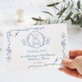 Toile Elegant lijst Teddybeer Bedankt