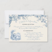 Toile Floral chateau trouwgegevens Informatie Kaart (Voorkant)