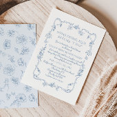 Toile Floral Iets Blauw Voordat Ik  Doe Kaart