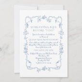 Toile Floral Iets Blauw Voordat Ik  Doe Kaart (Voorkant)