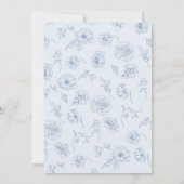 Toile Floral Iets Blauw Voordat Ik  Doe Kaart (Achterkant)