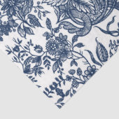  toile-Floral-marineblauw en witte ontkoppeling Tissuepapier (Detail)