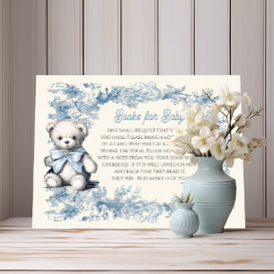 Toile Floral Teddy Bear Boeken voor Baby Kaart