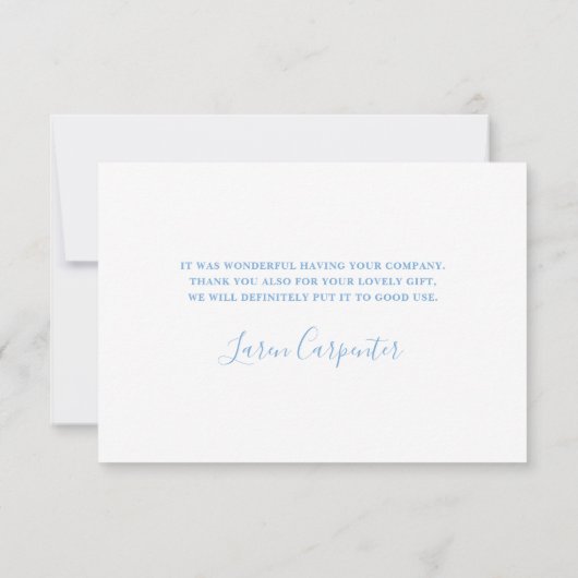 Toile Floral Vrijgezellenfeest bedankje Bedankkaart (Achterkant)