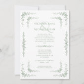  Toile Frans Elegante Huwelijksuitnodiging Kaart (Voorkant)