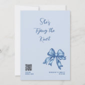 Toile Franse Blauwe Coquette Bachelorette Kaart (Achterkant)