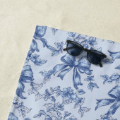 Toile Franse Blauwe Coquette Bow Wedding Party Strandlaken (In situ)