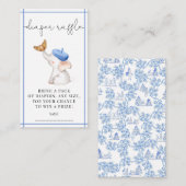 Toile French Pink Girl Baby shower Diaper Raffle E Informatiekaartje (Voorkant / Achterkant)