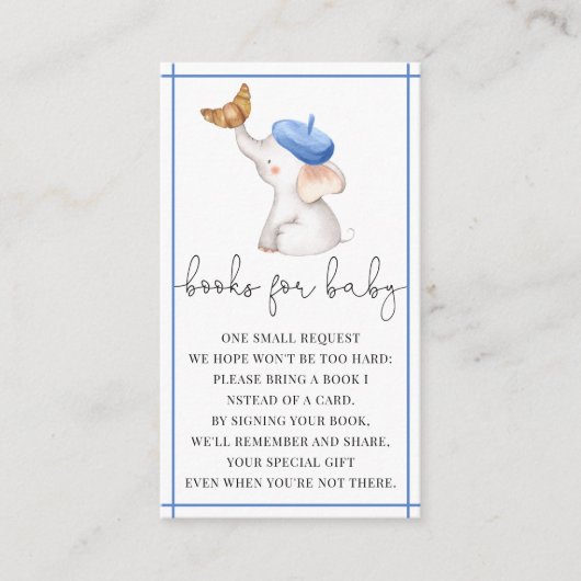 Toile French roze Girl Baby shower Books for Baby Informatiekaartje (Voorkant)