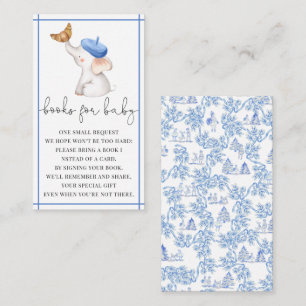 Toile French roze Girl Baby shower Books for Baby Informatiekaartje