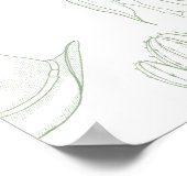 Toile Green Cowboy Welkom baby shower Poster (Hoek)