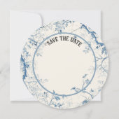 Toile Halloween Bewaar de datum Foto Bruiloft Kaart (Voorkant)