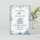 Toile Halloween chateau bruiloft Kaart (Staand voorkant)