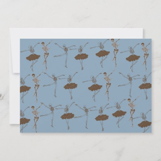 Toile Halloween Gotisch skelet Details Info Kaart (Achterkant)