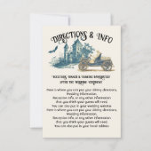 Toile Halloween Skeleton Rij richtingen info Kaart (Voorkant)