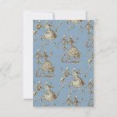 Toile Halloween Skeleton Rij richtingen info Kaart (Achterkant)