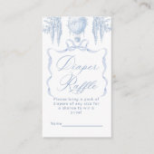 Toile heteluchtballon boog Luier verloting ticket Informatiekaartje (Voorkant)