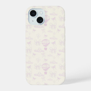 Toile Heteluchtballon En Strikken Naadloos Patroon iPhone 15 Case